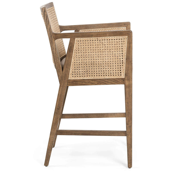 Home Fashion Antonia Cane Bar & Counter Chair Toasted Nettlewood By Four Hands