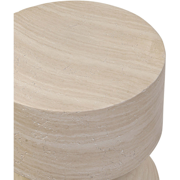 Home Fashion Ara End Table Sand Striae By Four Hands