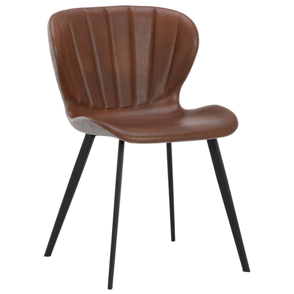 home fashion Arabella Dining Chair Bravo Cognac/November Grey Set of 2