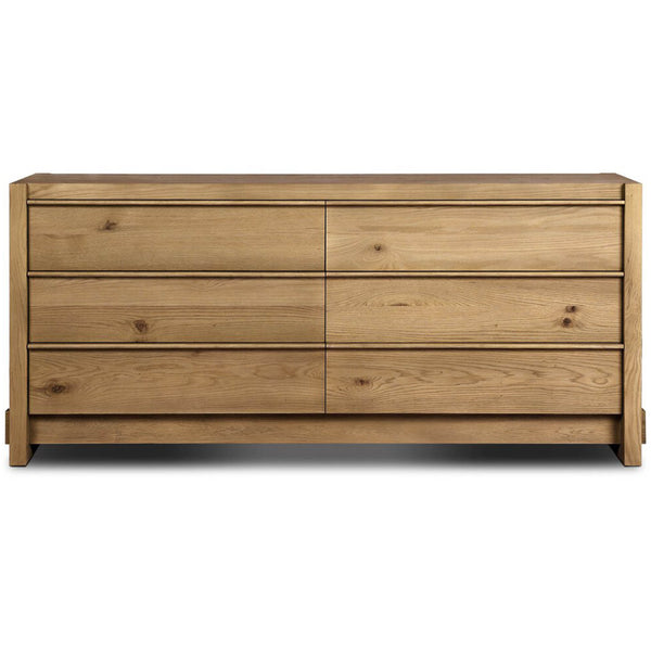 Home Fashion Aramis 6 Drawer Dresser Sandy Oak By Four Hands