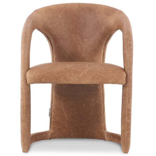 Home Fashion Archie Leather Dining Chair Tan Set Of 2