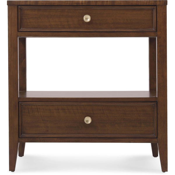 Home Fashion Archives 2 Drawer Nightstand Classic Walnut