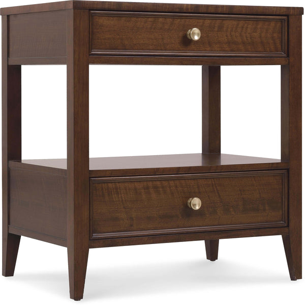 home fashion Archives 2 Drawer Nightstand Classic Walnut