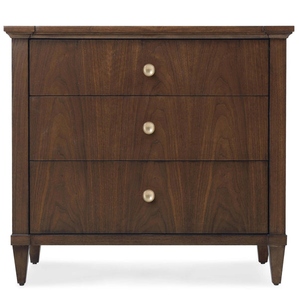 Home Fashion Archives 3 Drawer Nightstand Classic Walnut
