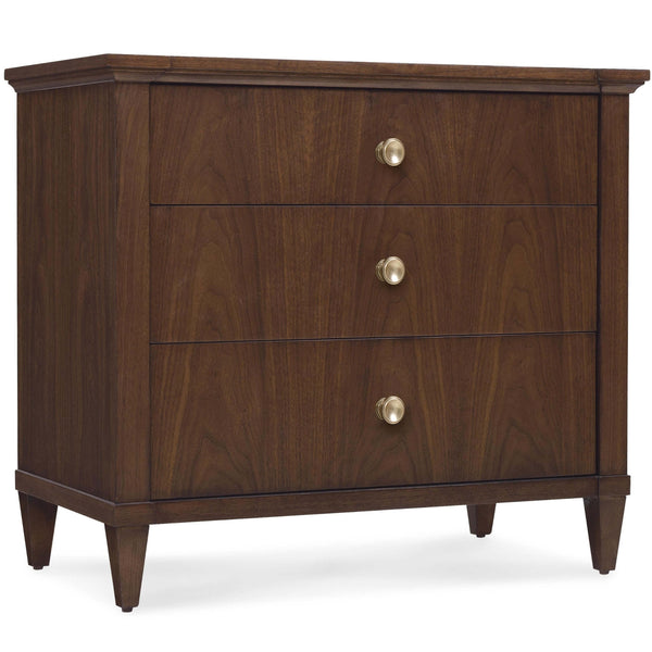 home fashion Archives 3 Drawer Nightstand Classic Walnut