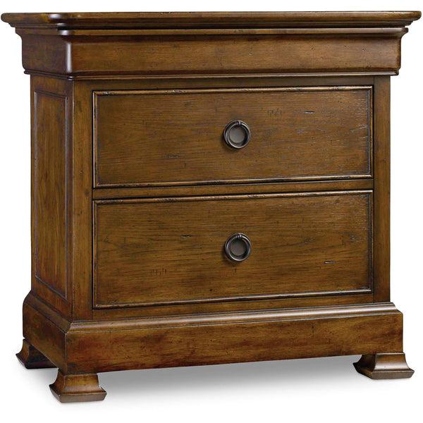 home fashion Archivist Three-Drawer Nightstand Dark Wood