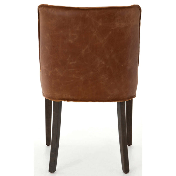 Home Fashion Aria Leather Dining Chair Sienna Chestnut Set Of 2 By Four Hands