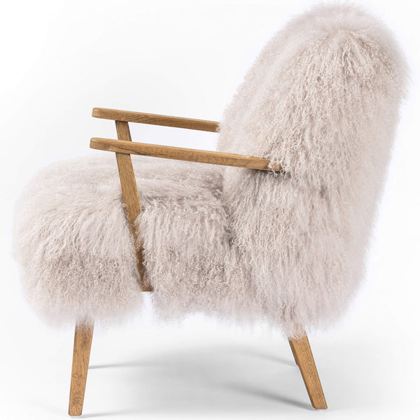 Home Fashion Ashland Arm Chair Taupe/Drifted Oak By Four Hands