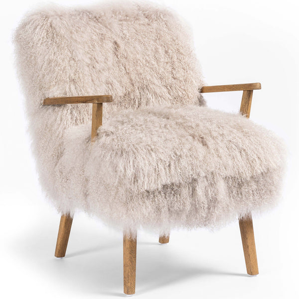 home fashion Ashland Arm Chair Taupe/Drifted Oak by Four Hands