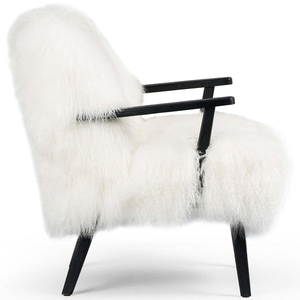 Home Fashion Ashland Armchair Cream/Drifted Matte Black By Four Hands