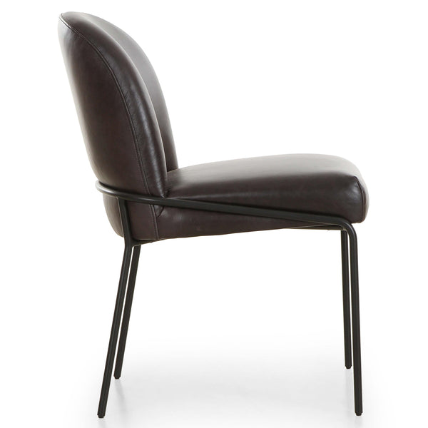 Home Fashion Astrud Leather Dining Chair Sonoma Black Set Of 2 By Four Hands