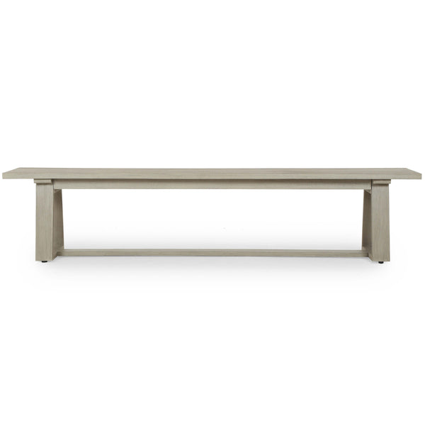 Home Fashion Atherton Outdoor Dining Bench Weathered Grey By Four Hands
