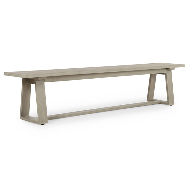 home fashion Atherton Outdoor Dining Bench Weathered Grey by Four Hands