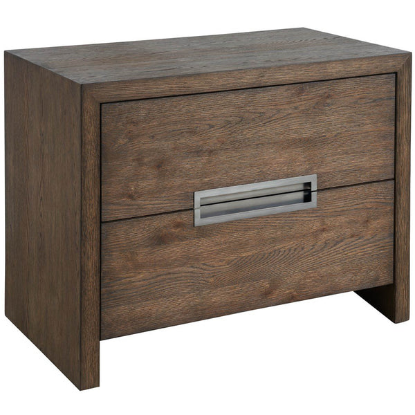 home fashion Atlas 2 Drawer Nightstand Medium Brown