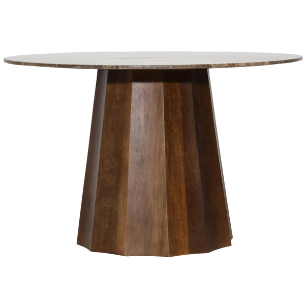 home fashion Atwell Round Dining Table Medium Brown
