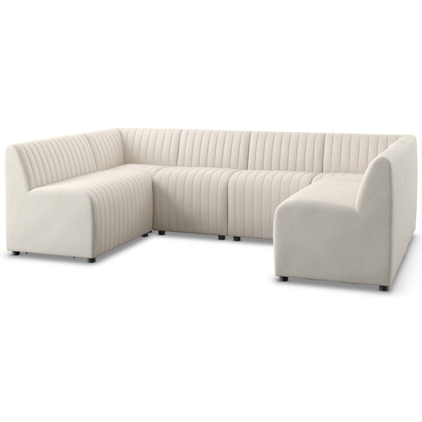 Home Fashion Augustine 106" Dining U-Shape Banquette Capri Oatmeal By Four Hands