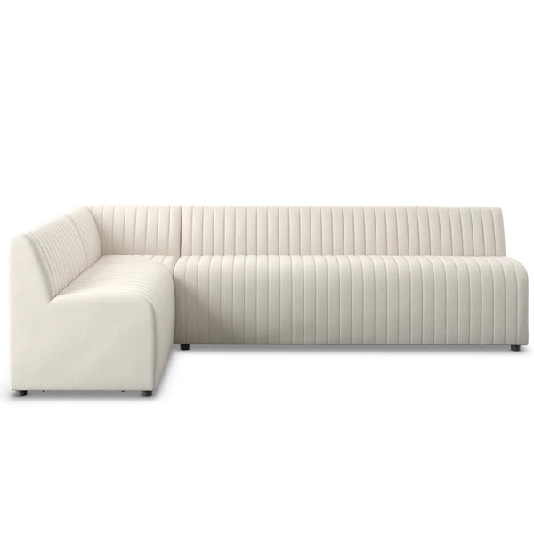 Home Fashion Augustine 110" Dining L-Shape Banquette Capri Oatmeal By Four Hands