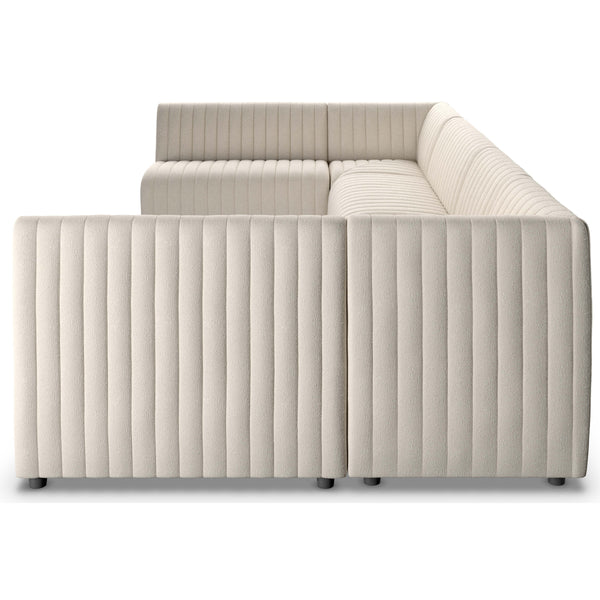 Home Fashion Augustine 120" Dining U-Shape Banquette Capri Oatmeal By Four Hands