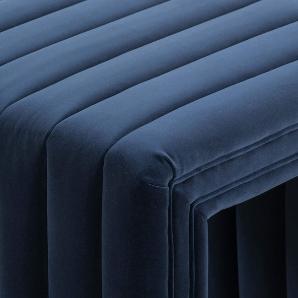 Home Fashion Augustine 21" Ottoman Sapphite Navy By Four Hands