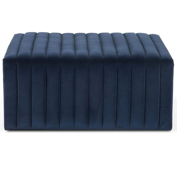 Home Fashion Augustine 36" Ottoman Sapphire Navy By Four Hands