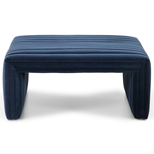 Home Fashion Augustine 36" Ottoman Sapphire Navy By Four Hands