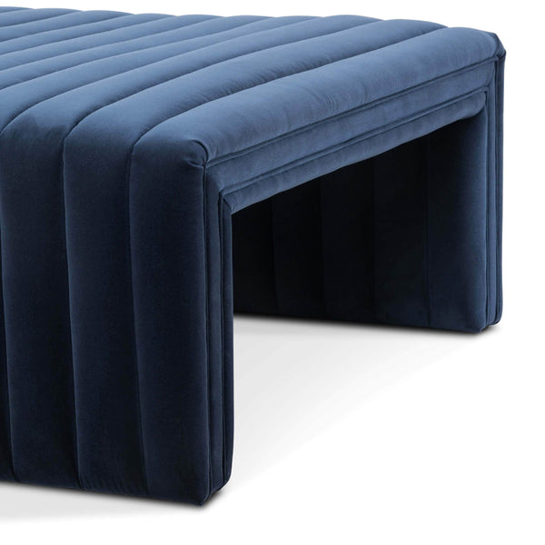 Home Fashion Augustine 36" Ottoman Sapphire Navy By Four Hands