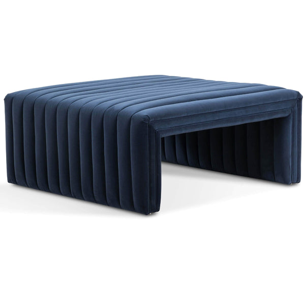 home fashion Augustine 36" Ottoman Sapphire Navy by Four Hands