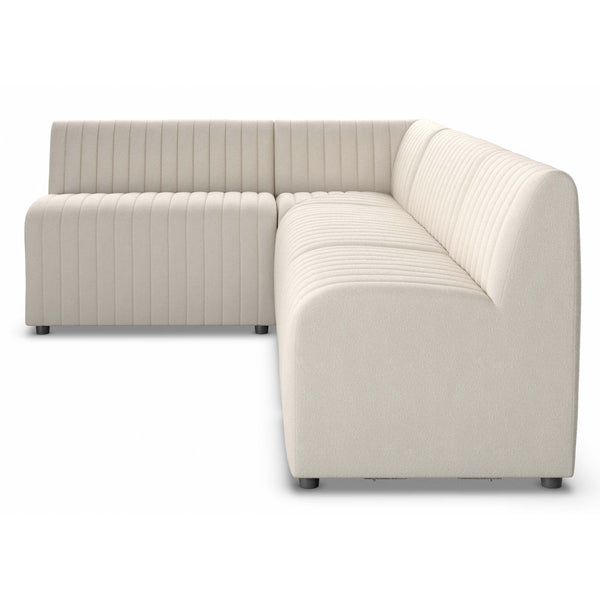 Home Fashion Augustine 92" Dining L-Shape Banquette Capri Oatmeal By Four Hands