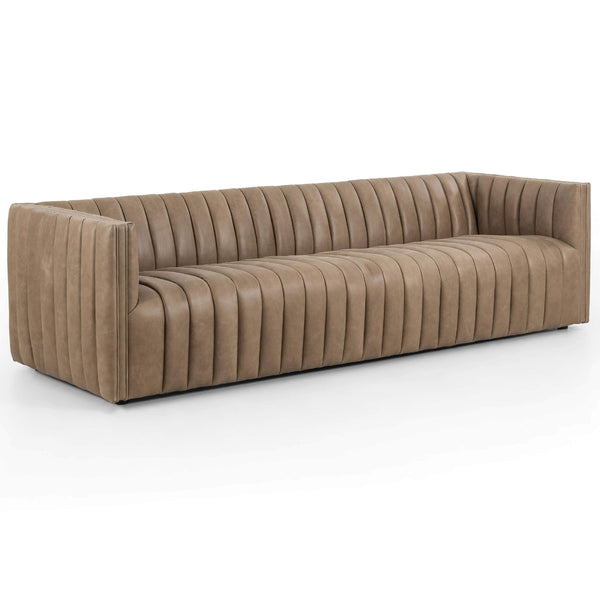 Home Fashion Augustine 97" Leather Sofa Palermo Drift By Four Hands