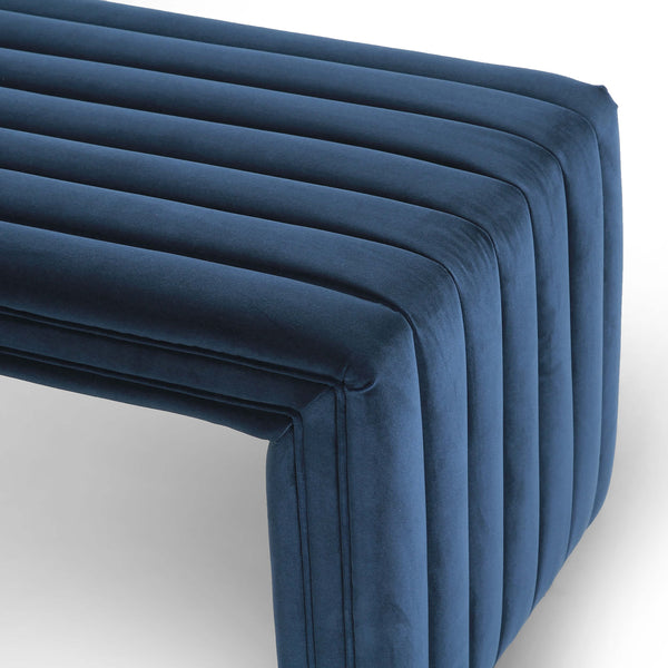 Home Fashion Augustine Bench Sapphire Navy By Four Hands