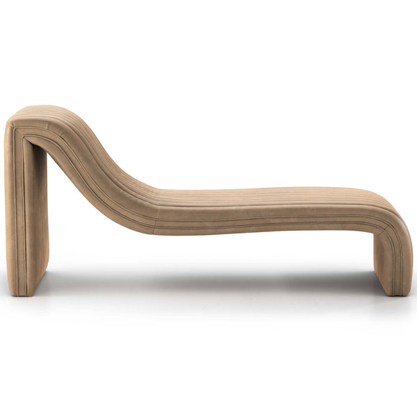 Home Fashion Augustine Leather Chaise Lounge Palermo Drift By Four Hands