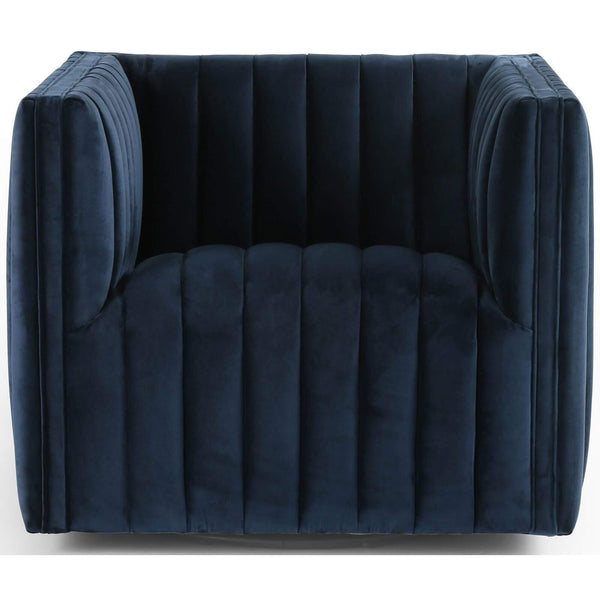 Home Fashion Augustine Swivel Chair Sapphire Navy By Four Hands