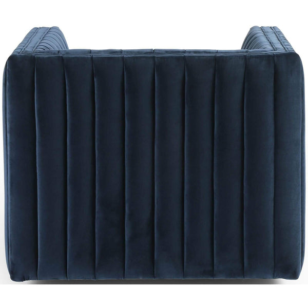 Home Fashion Augustine Swivel Chair Sapphire Navy By Four Hands