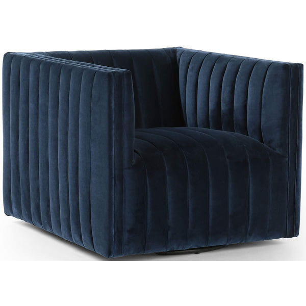 Home Fashion Augustine Swivel Chair Sapphire Navy By Four Hands