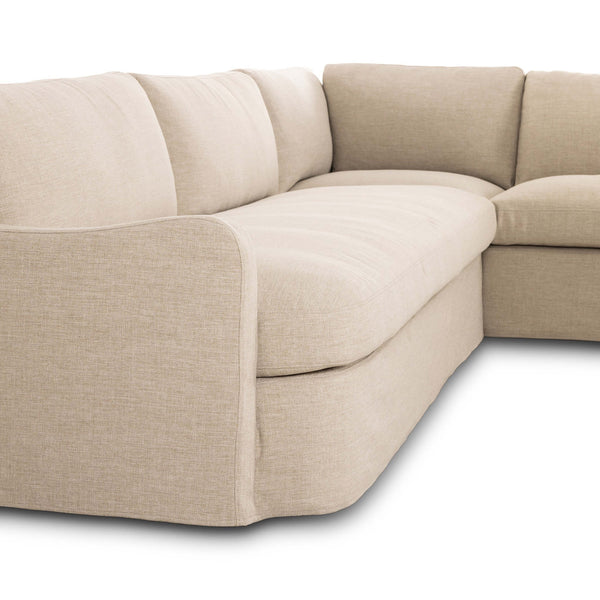 Home Fashion Aurelia Outdoor 3 Piece Sectional Alessi Buff By Amber Lewis X Four Hands