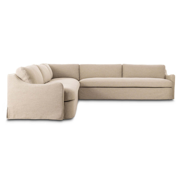 Home Fashion Aurelia Outdoor 3 Piece Sectional Alessi Buff By Amber Lewis X Four Hands