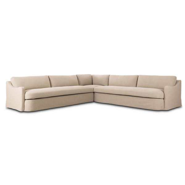 home fashion Aurelia Outdoor 3 Piece Sectional Alessi Buff by Amber Lewis x Four Hands