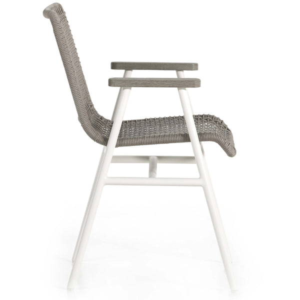 Home Fashion Avera Outdoor Dining Chair White Aluminum By Four Hands
