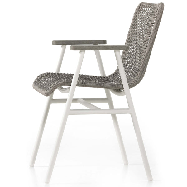 Home Fashion Avera Outdoor Dining Chair White Aluminum By Four Hands