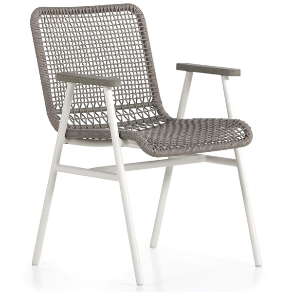 home fashion Avera Outdoor Dining Chair White Aluminum by Four Hands