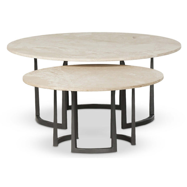 Home Fashion Axtell Nesting Coffee Table Lunar Marble By Four Hands