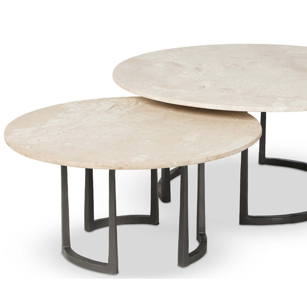 Home Fashion Axtell Nesting Coffee Table Lunar Marble By Four Hands