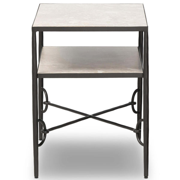 Home Fashion Babylon Nightstand Lunar Marble By Four Hands