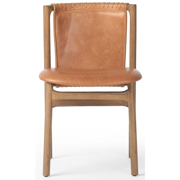 Home Fashion Baden Leather Dining Chair Haven Tobacco Set Of 2 By Four Hands