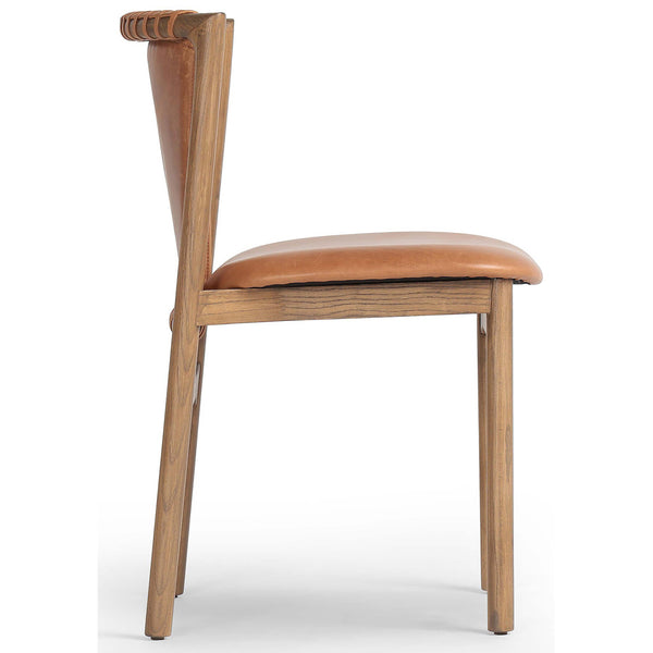 Home Fashion Baden Leather Dining Chair Haven Tobacco Set Of 2 By Four Hands