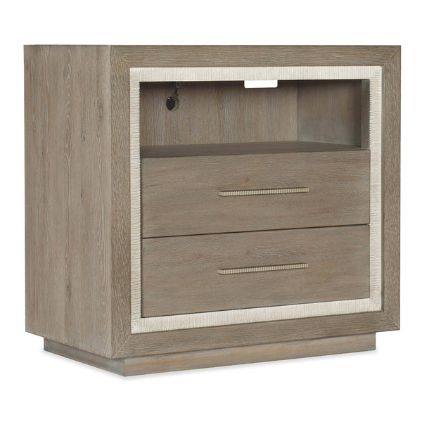 home fashion Balboa 2 Drawer Nightstand Washed Gray