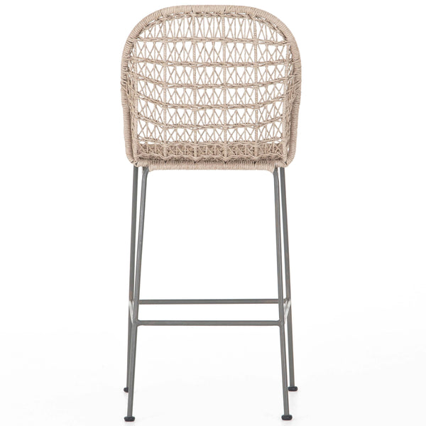 Home Fashion Bandera Outdoor Woven Bar & Counter Stool Vintage White By Four Hands