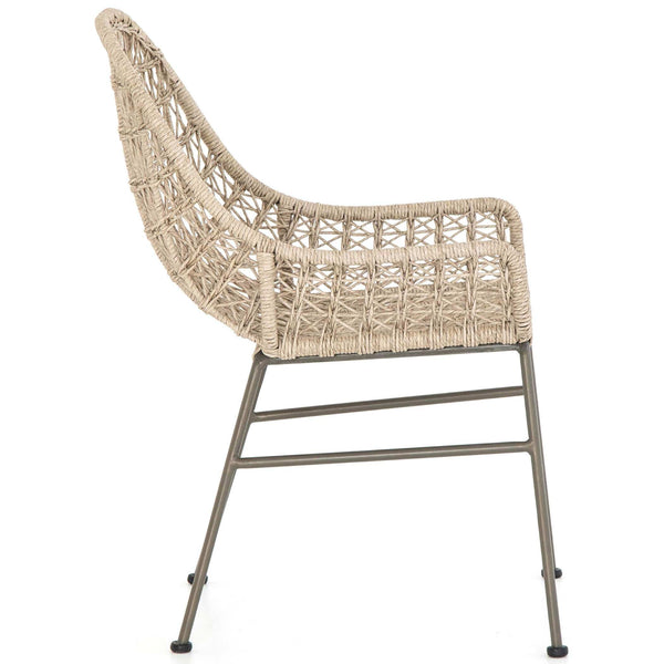 Home Fashion Bandera Outdoor Woven Dining Chair Vintage White Set Of 2 By Four Hands