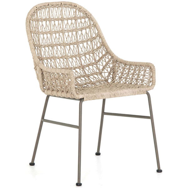 home fashion Bandera Outdoor Woven Dining Chair Vintage White Set of 2 by Four Hands