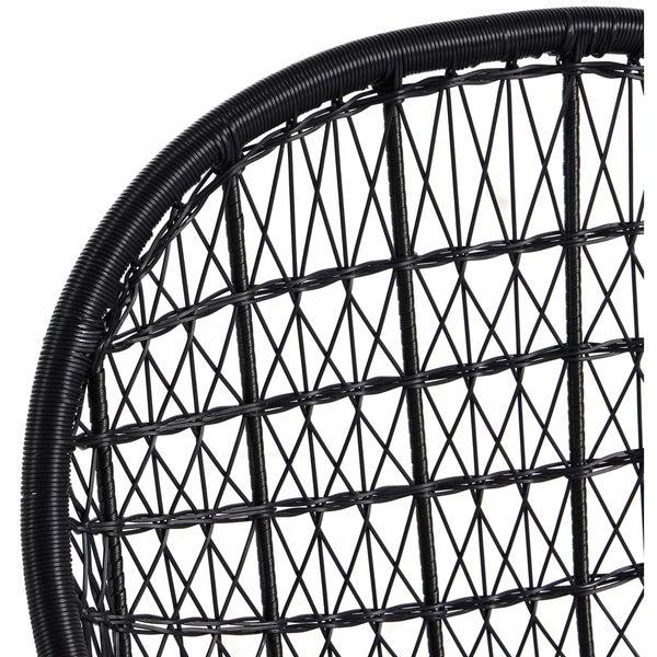 Home Fashion Bandera Outdoor Woven Dining Chair W/Seat Cushion Smoke Black Set Of 2 By Four Hands